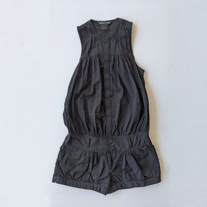 Thomas Wylde black crew neck racerback romper
